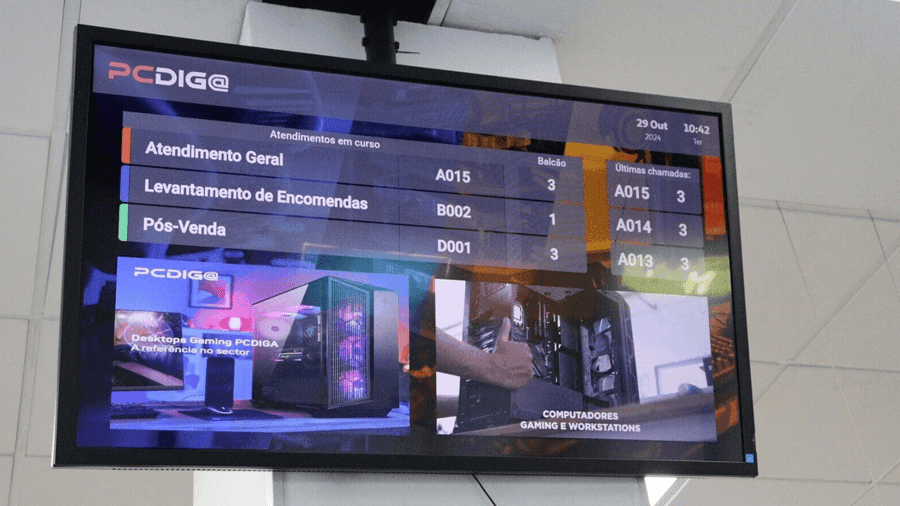 Moviik Queue Management system at retail store PC Diga