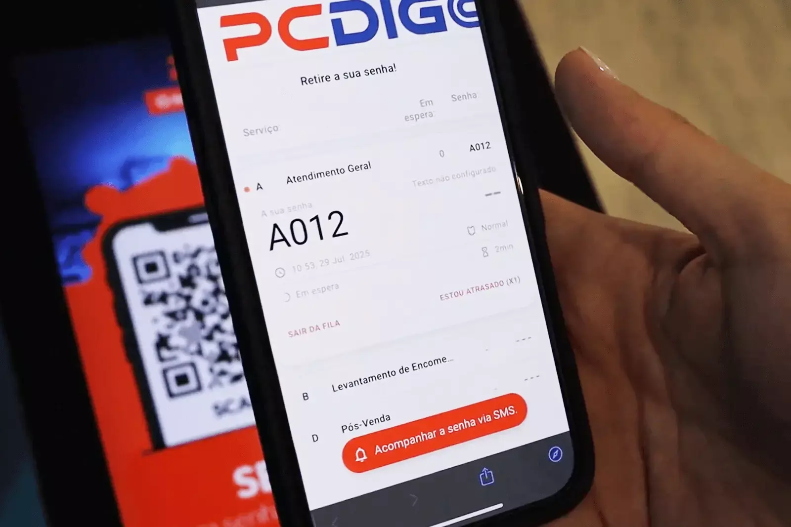 Digital Ticket Queueing at retail store PCDIGA Digital Ticket Queueing at retail store PCDIGA