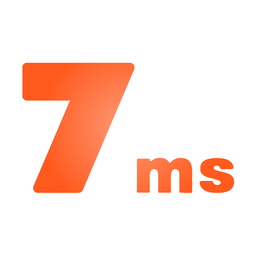 7ms Fast Response 7ms Fast Response
