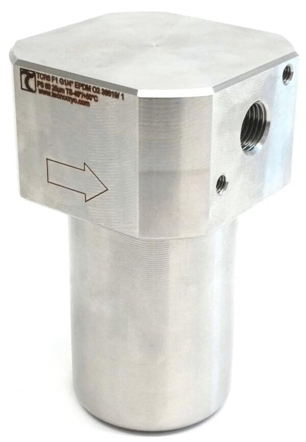 1/4" stainless steel filter for oxygen, ammonia. degreased 1/4" stainless steel filter for oxygen, ammonia. degreased