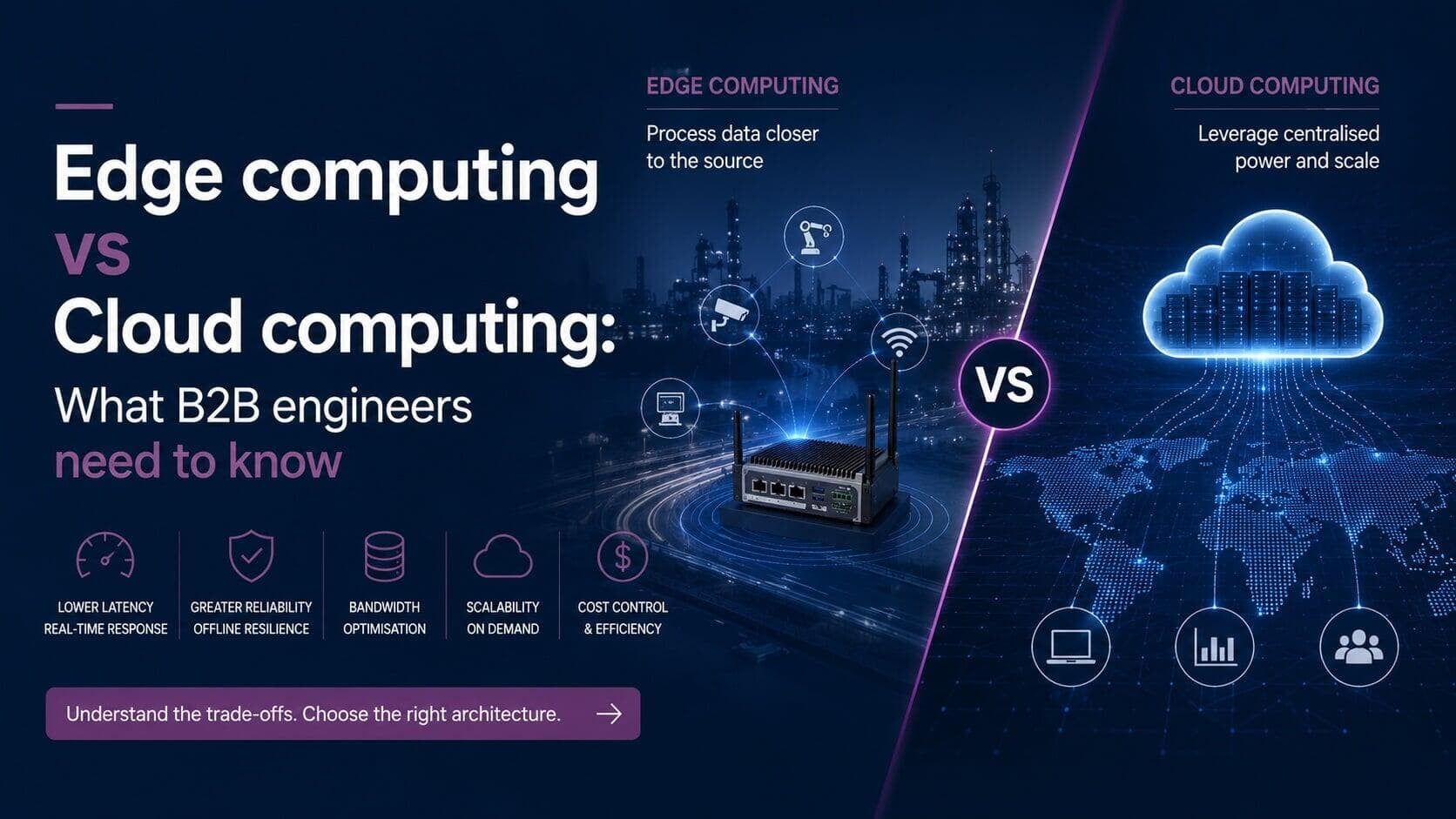 Edge computing vs Cloud computing Edge computing vs Cloud computing