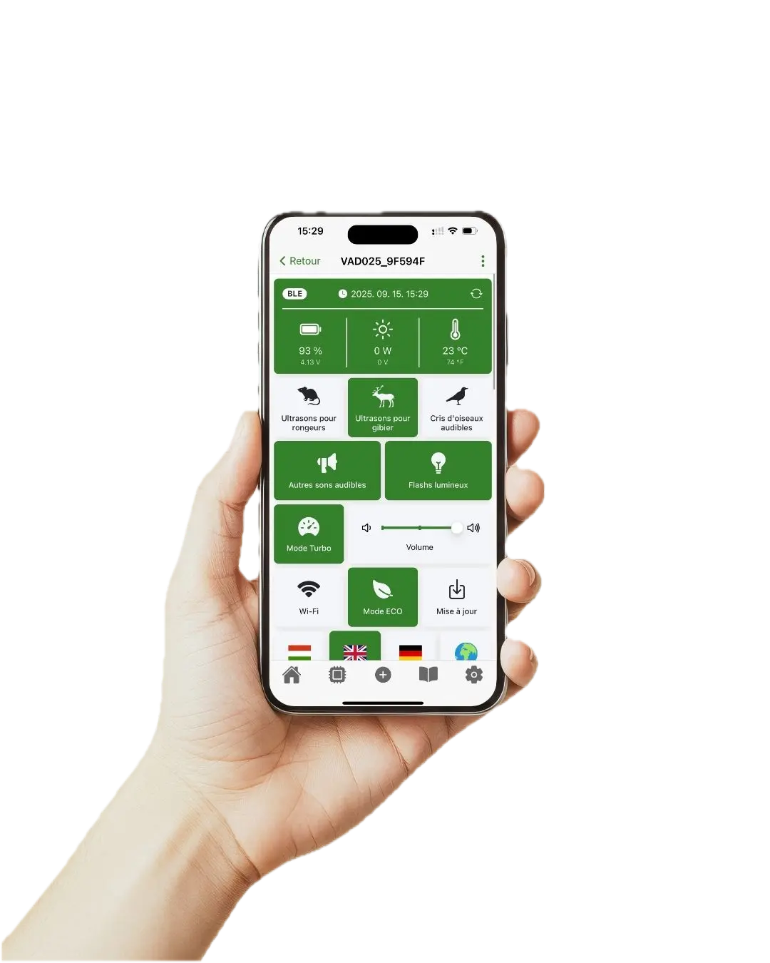 Vadalarm Smart Appli réglages