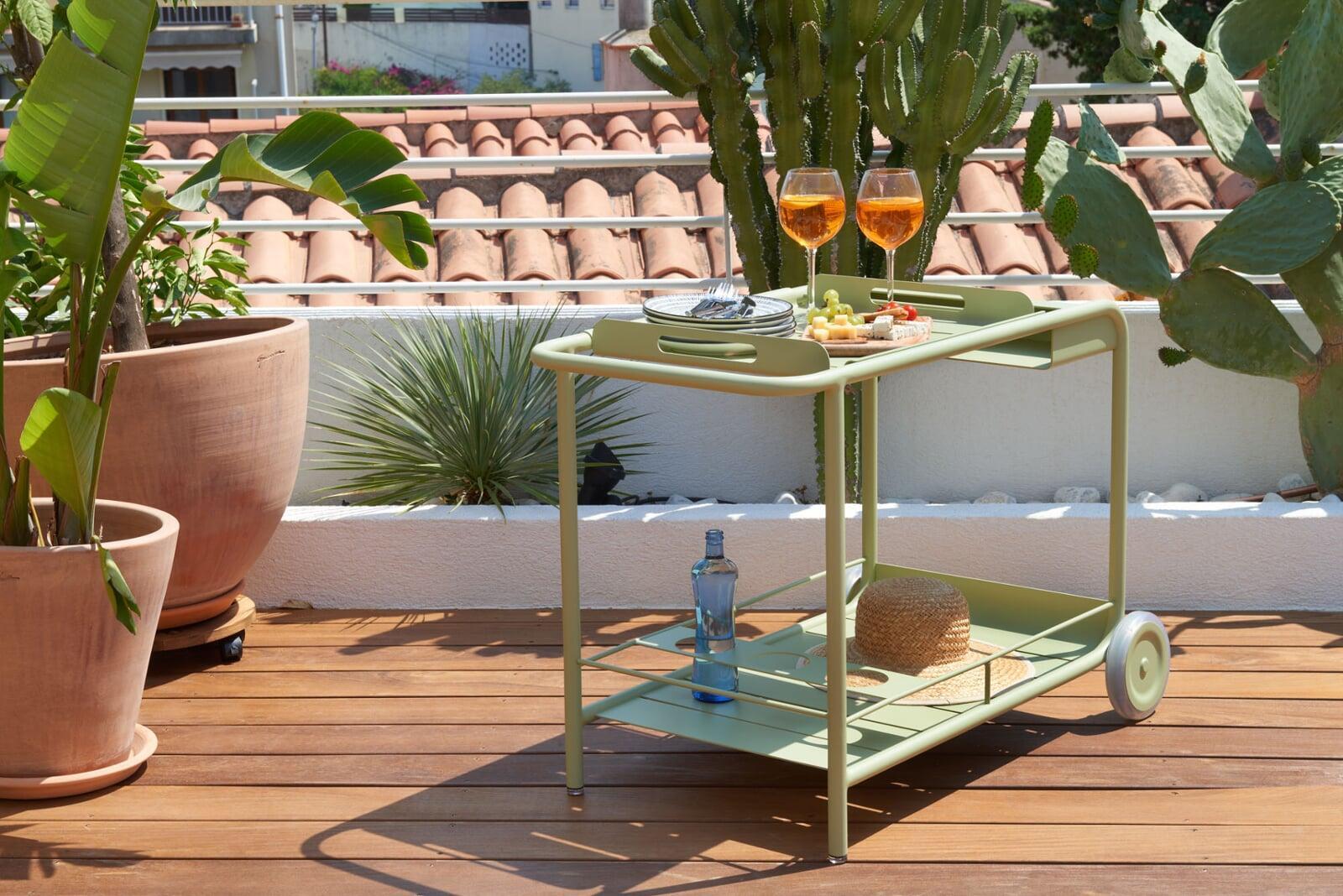 luxembourg trolley bar, garden bar, garden trolley, fermob, fermob ireland, outdoor accessories ireland, strand road ireland