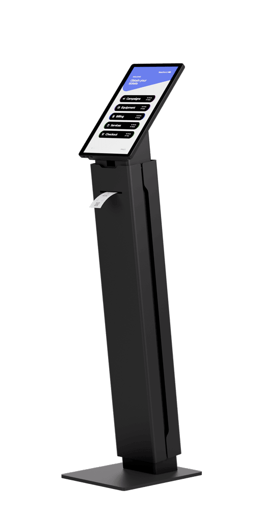 Moviik Queueing Kiosk in black Moviik Queueing Kiosk in black