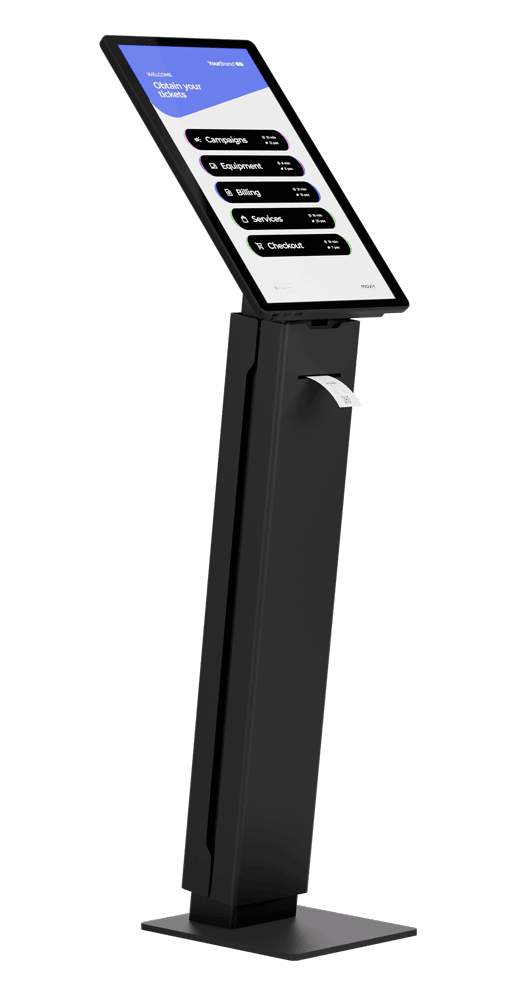 Moviik Queueing Kiosk in white