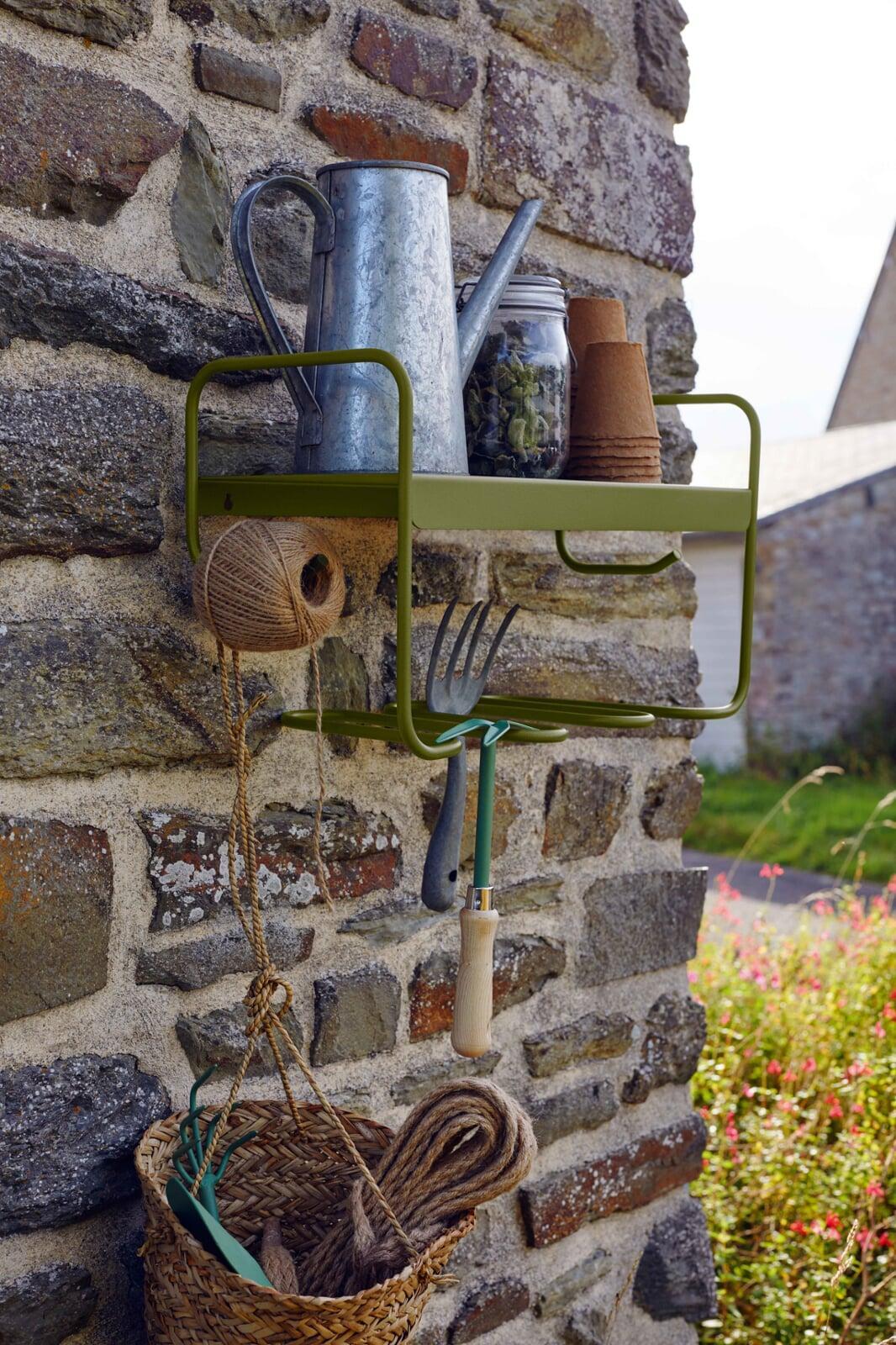 picolino wall shelf, fermob, garden furniture, garden tools holder, green shelf, furniture ireland, strand road ireland
