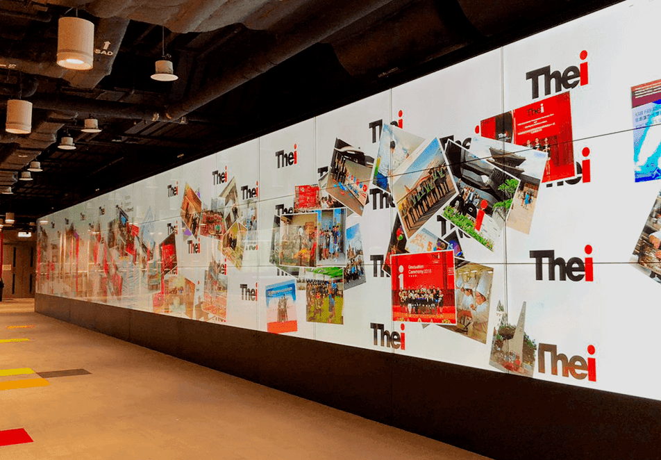 20-metre DISPLAX PCAP multi-touch video wall of 48 displays at the Technological and Higher Education Institute of Hong Kong. 20-metre DISPLAX PCAP multi-touch video wall of 48 displays at the Technological and Higher Education Institute of Hong Kong.