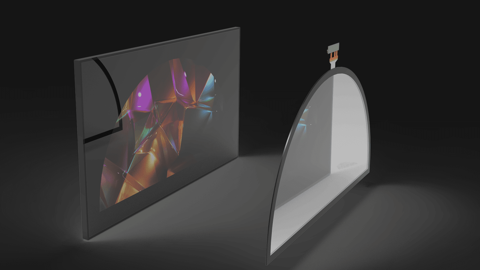 Half round touchscreen Half round touchscreen