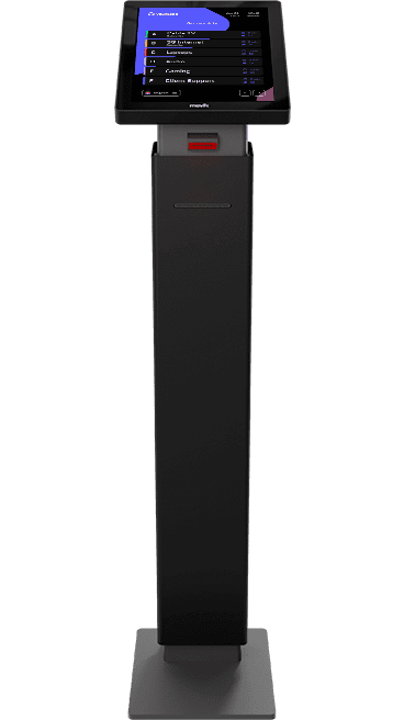 Moviik Queueing Kiosk with QR Code reader