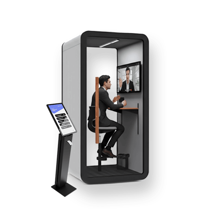 Smartphone showing Moviik Digital Ticket web app with queue position and service details, illustrating digital ticketing on any device.