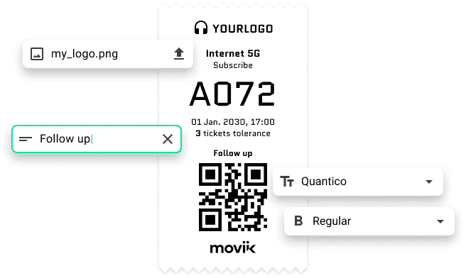 Customizable paper ticket design