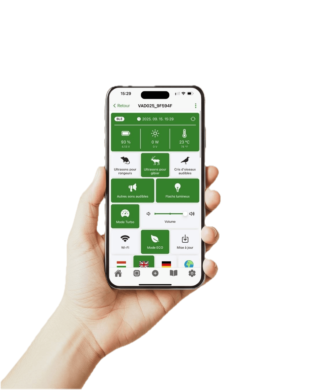 Vadalarm Smart Appli réglages