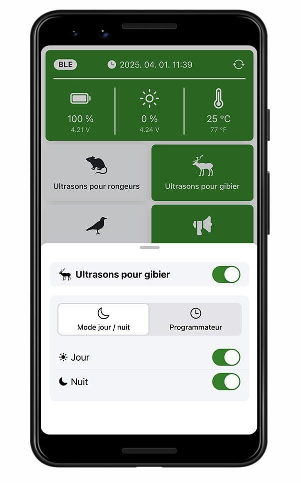 Vadalarm Smart App options activées