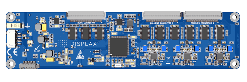 Detail view of TILE PRO touchscreen with minimal bezel for smooth, uninterrupted visuals across multiple displays