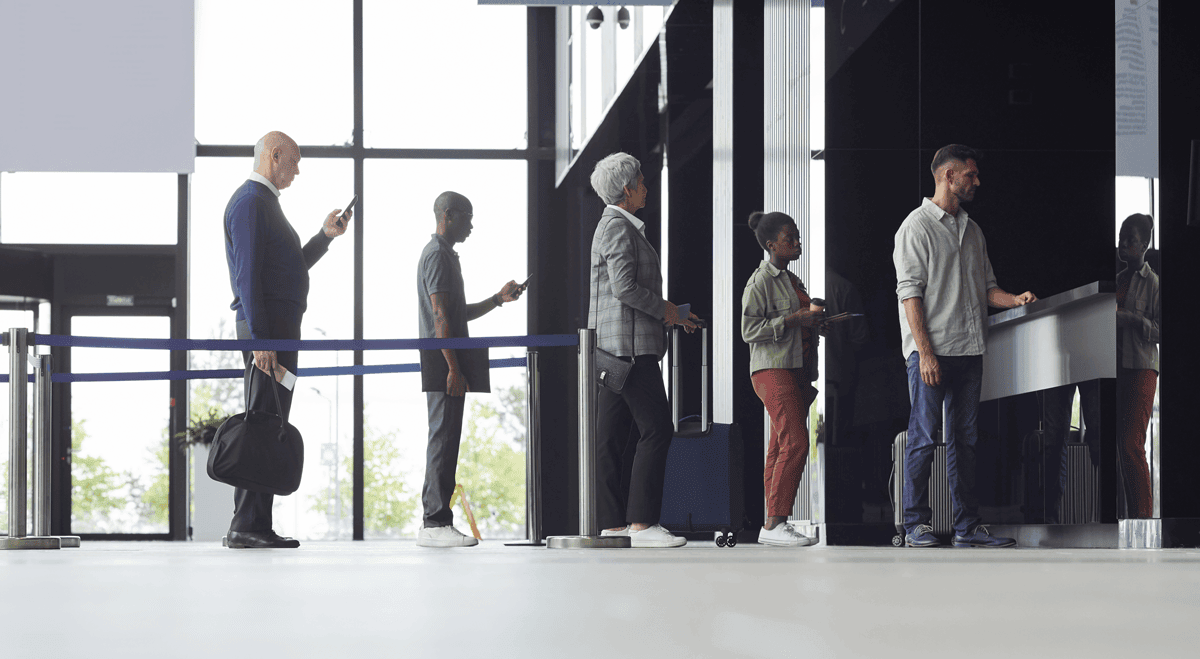 Why standing in line feels twice as long as walking Why standing in line feels twice as long as walking