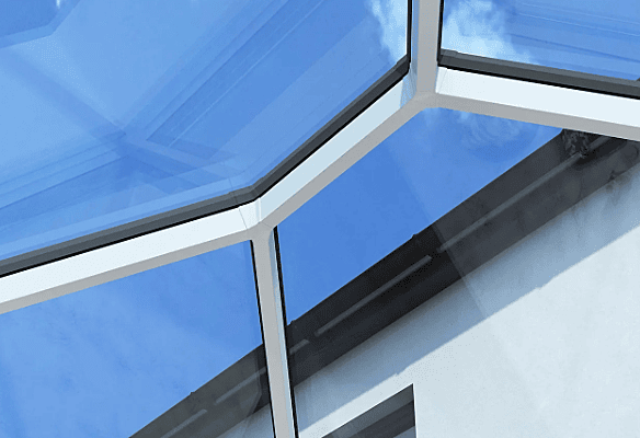 Korniche aluminium roof lantern installation on a modern home extension Korniche aluminium roof lantern installation on a modern home extension