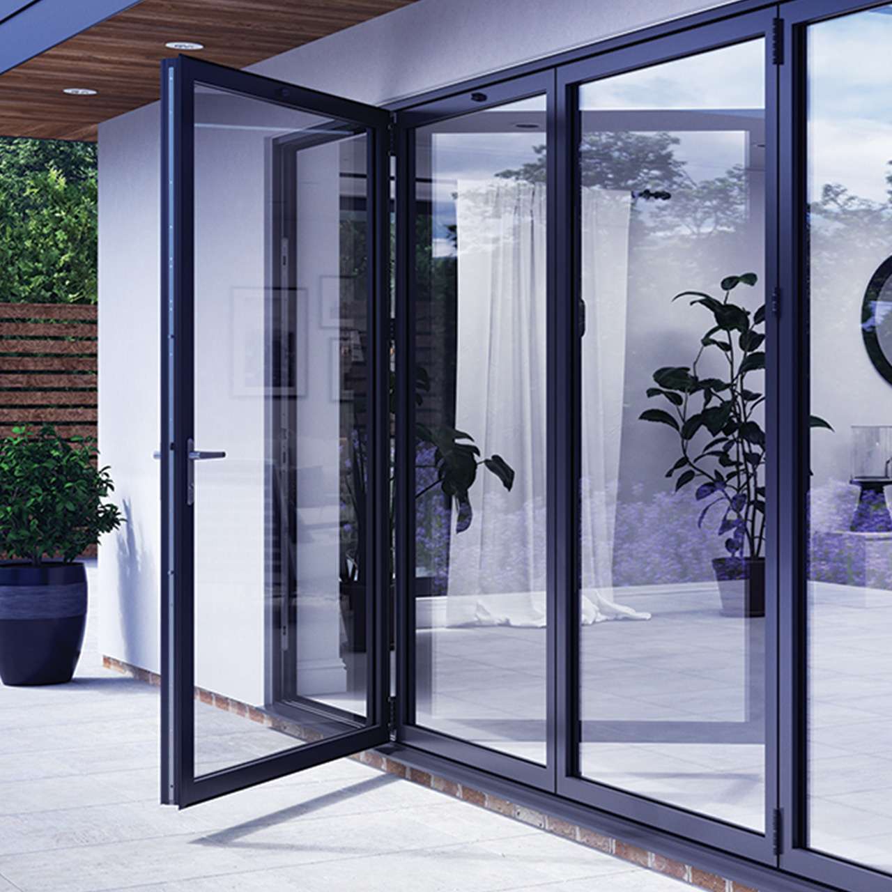 Korniche roof lantern with fully integrated dimmable LED feature lighting in a modern kitchen extension