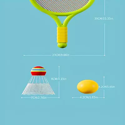 Детски ракети за бадминтон и тенис – комплект с топка и перце Детски ракети за бадминтон и тенис – комплект с топка и перце
