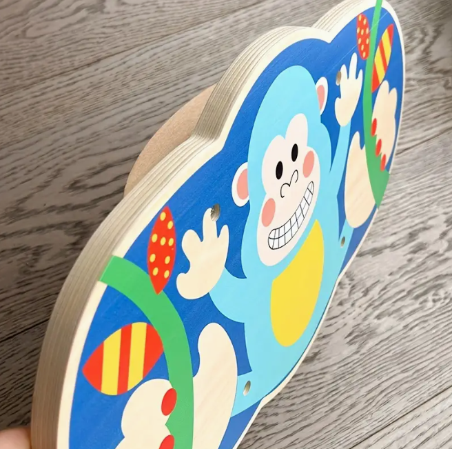 Дървена баланс дъска „Маймунка“ Дървена баланс дъска „Маймунка“