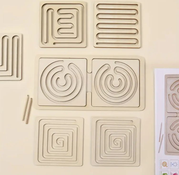 Гимнастика за мозъка - Дървена игра за развитие на лявото и дясното полукълбо Гимнастика за мозъка - Дървена игра за развитие на лявото и дясното полукълбо