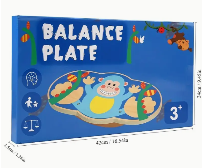 Дървена баланс дъска „Маймунка“ Дървена баланс дъска „Маймунка“