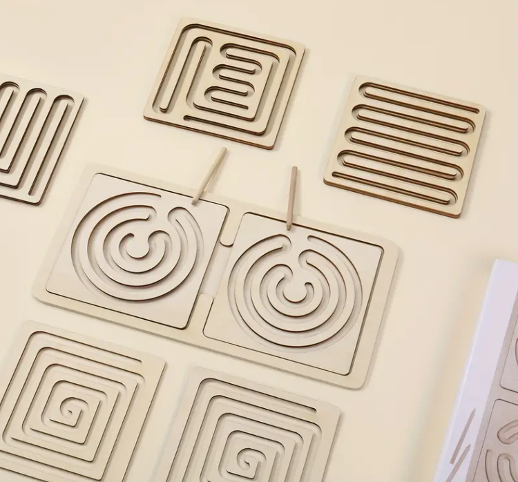 Гимнастика за мозъка - Дървена игра за развитие на лявото и дясното полукълбо Гимнастика за мозъка - Дървена игра за развитие на лявото и дясното полукълбо