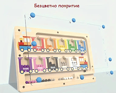 Монтесори Дървена Магнитна Игра - Лабиринт Монтесори Дървена Магнитна Игра - Лабиринт