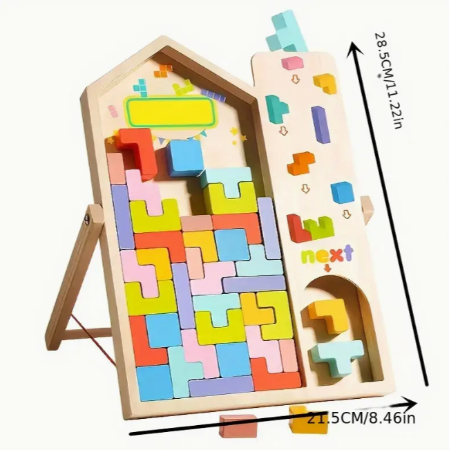 3D дървен пъзел „Тетрис“ 3D дървен пъзел „Тетрис“