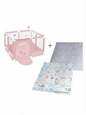 Килимче + Кошара за игра 128х128см. Килимче + Кошара за игра 128х128см.