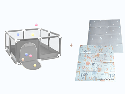 Килимче + Кошара за игра 128х128см.