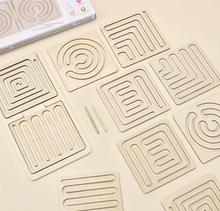 Гимнастика за мозъка - Дървена игра за развитие на лявото и дясното полукълбо Гимнастика за мозъка - Дървена игра за развитие на лявото и дясното полукълбо