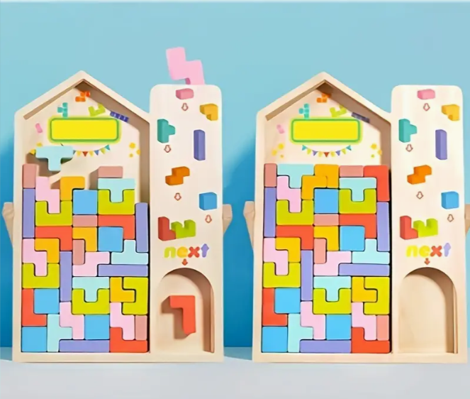 3D дървен пъзел „Тетрис“ 3D дървен пъзел „Тетрис“