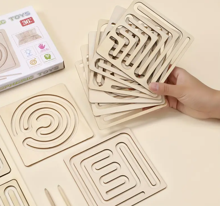 Гимнастика за мозъка - Дървена игра за развитие на лявото и дясното полукълбо Гимнастика за мозъка - Дървена игра за развитие на лявото и дясното полукълбо