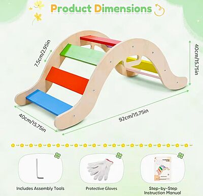 Монтесори арка за катерене и люлка с мека възглавница–матрак Монтесори арка за катерене и люлка с мека възглавница–матрак