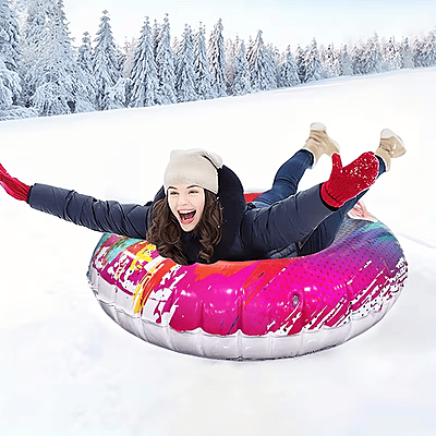 Кръгла надуваема шейна Snow Tube 87 см с удобни дръжки