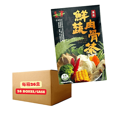 Delicate Fresh Vegetable Bak Kut The Soup Base(26 per carton) 佳饌鮮蔬肉骨茶湯底(全素) 400g(每箱26盒)