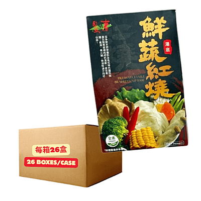 Delicate Fresh Vegetable Braised Soup Base(26 per carton) 佳饌鮮蔬紅燒湯底(全素) 400g(每箱26盒)