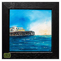 Worthing Pier from the sea - Oils on Panel Worthing Pier from the sea - Oils on Panel