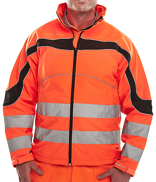 Hi-Vis Orange Soft Shell Jacket M