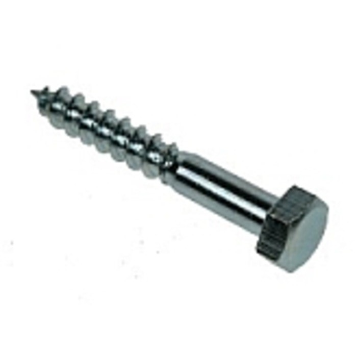 10 x 50mm Hex Head Coachscrew DIN 571 BZP