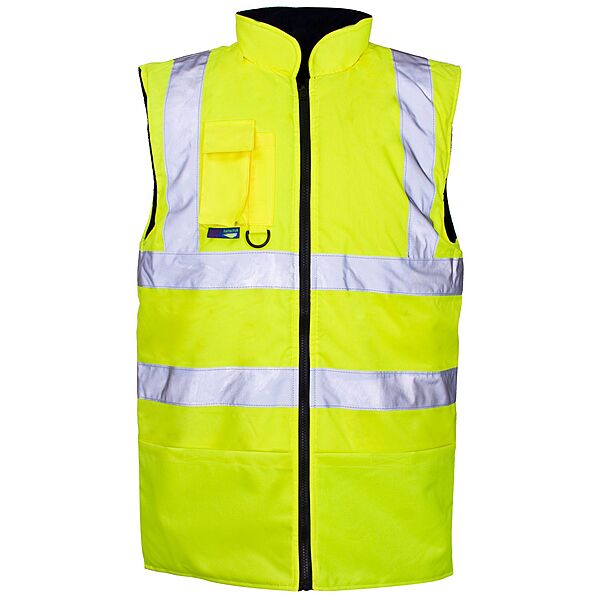 Yellow Hi-Vis Reversible Bodywarmer XL