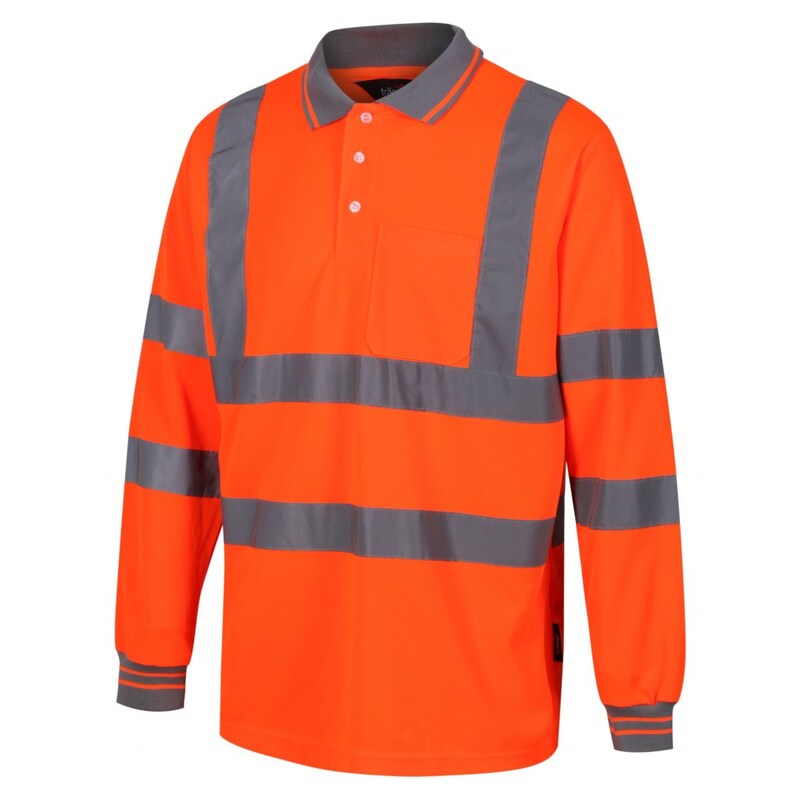 Traega M Orange H Vis Rail Long Sleeve