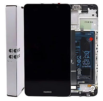 Genuine Huawei Mate 9 - Replacement LCD Touch Screen Assembly With Chassis & Battery - Black - Service Pack - 02351BDD