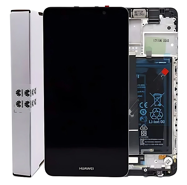 Genuine Huawei Mate 9 - Replacement LCD Touch Screen Assembly With Chassis & Battery - Black - Service Pack - 02351BDD