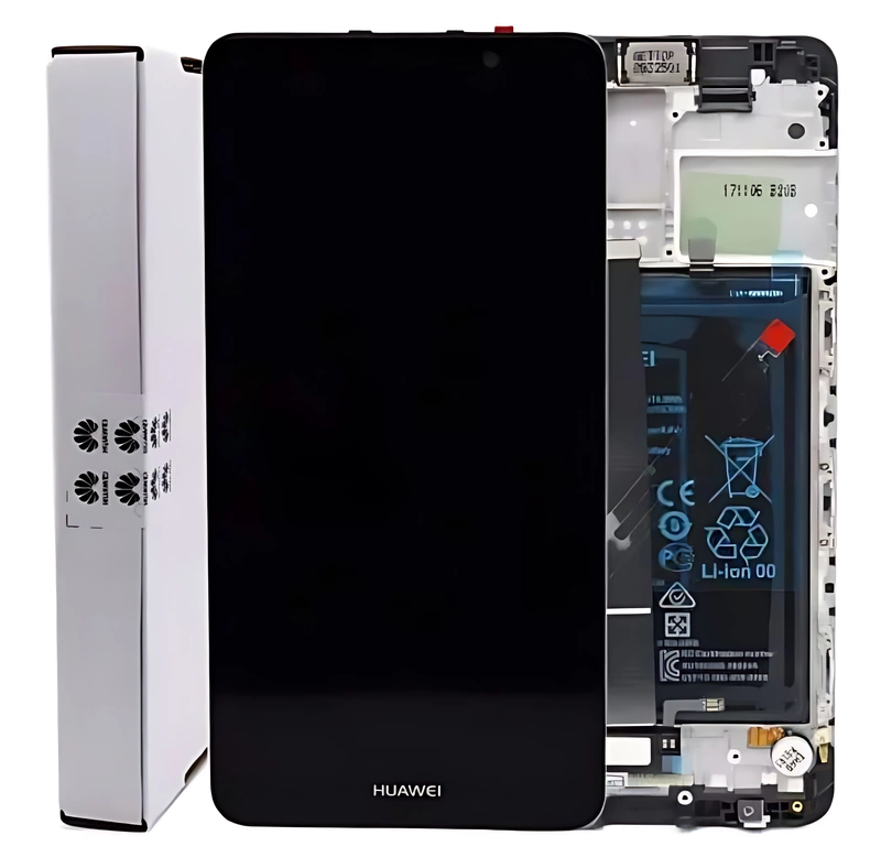 Genuine Huawei Mate 9 - Replacement LCD Touch Screen Assembly With Chassis & Battery - Black - Service Pack - 02351BDD