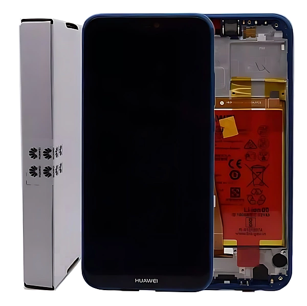 Genuine Huawei P20 Lite - Replacement LCD Touch Screen Assembly With Chassis & Battery - Blue - Service Pack - 02351VUV