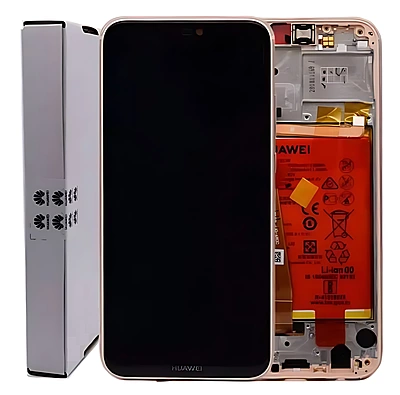 Genuine Huawei P20 Lite - Replacement LCD Touch Screen Assembly With Chassis & Battery - Pink - Service Pack - 02351VUW