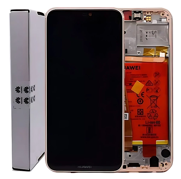 Genuine Huawei P20 Lite - Replacement LCD Touch Screen Assembly With Chassis & Battery - Pink - Service Pack - 02351VUW