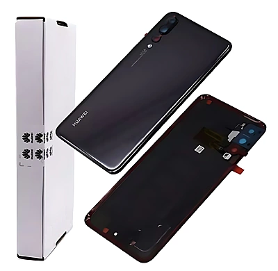 For Huawei P20 Pro - Replacement Battery Cover , Rear Panel With Camera Lens - Black - Service Pack - 02351WRR