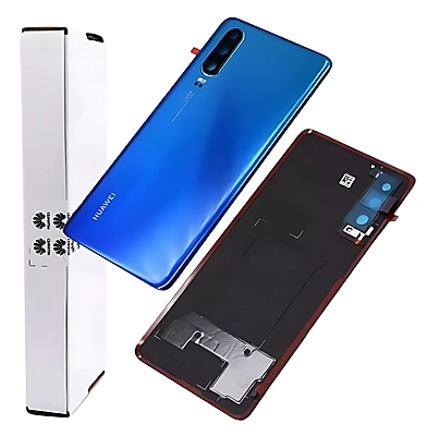 For Huawei P30 - Replacement Battery Cover , Rear Panel With Camera Lens - Blue - Service Pack - 02352NMN
